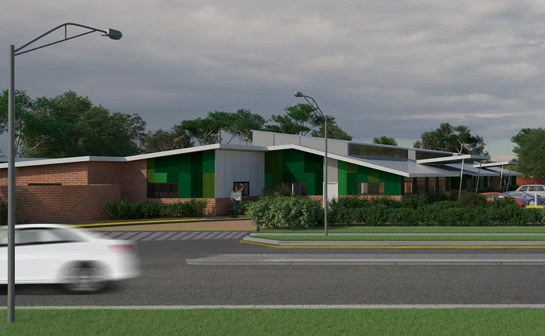 Burpengary East Childcare Road Frontage render