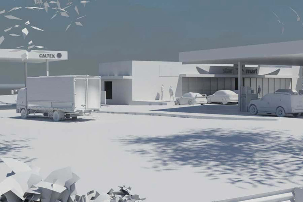 Caltex Caboolture Car Canopy 3DS Max Model