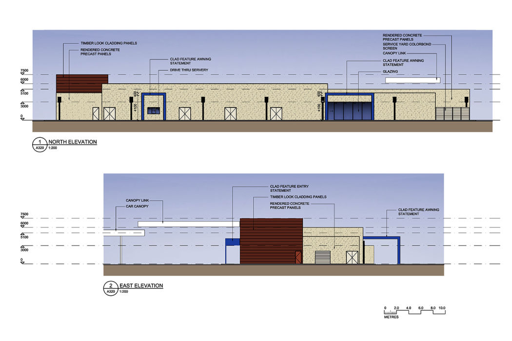 Elimbah Service Centre Building Elevations