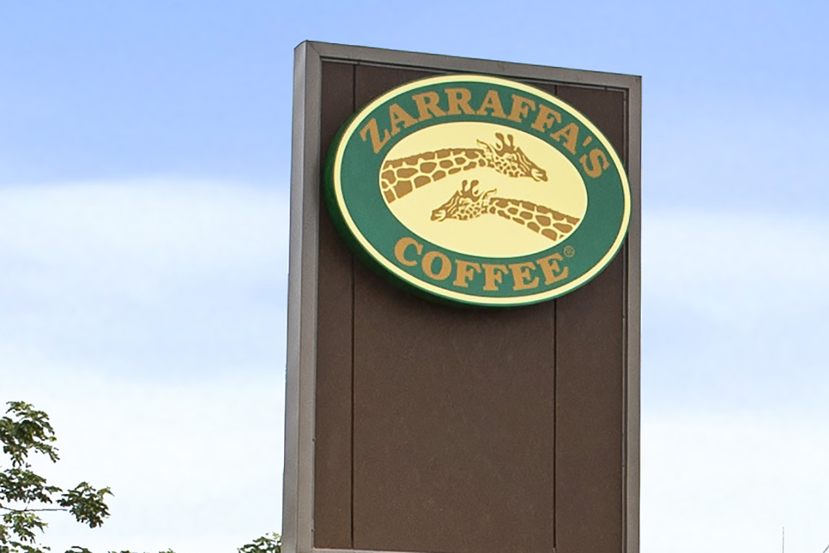 Zarraffa's Coffee signage tower